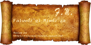 Faluvégi Mimóza névjegykártya